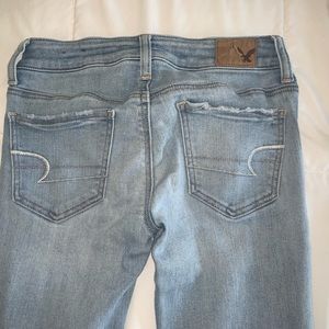 American eagle light wash jeans. So comfortable!